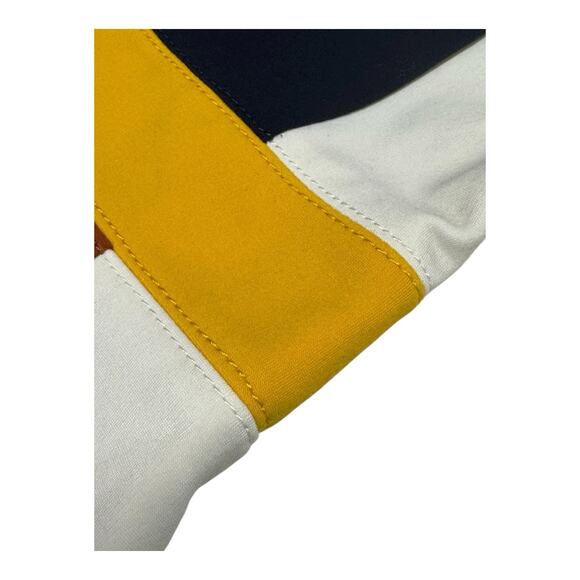 TORY BURCH XL Mya Navy Copper Colorblock Stretch Ponte Knit Sheath Dress - Picture 2 of 8